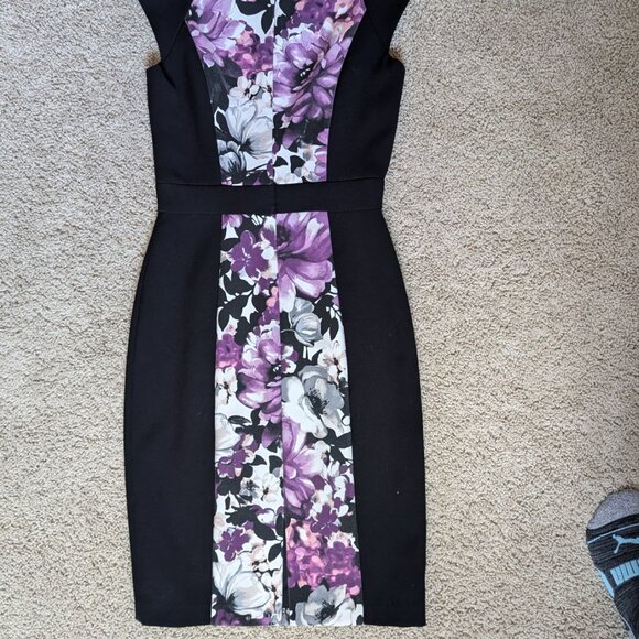 WHBM Purple Floral Panel Dress - Picture 4 of 5
